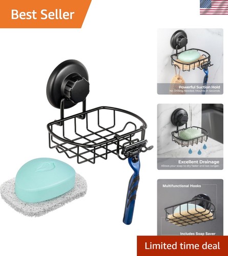 Suction soap dish - soap, hooks